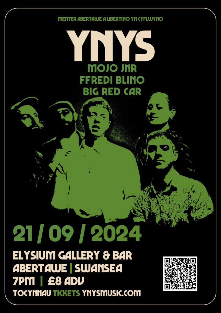 Poster for gig at Elysium Swansea